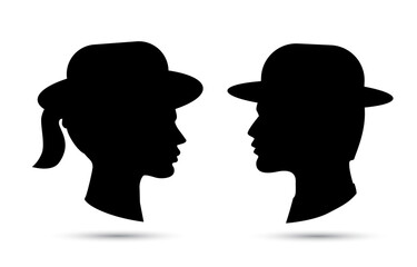 Farmer hat icon vector isolated on the white - 543442253