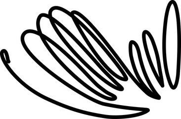 Line border. Hand drawn. Design for elements