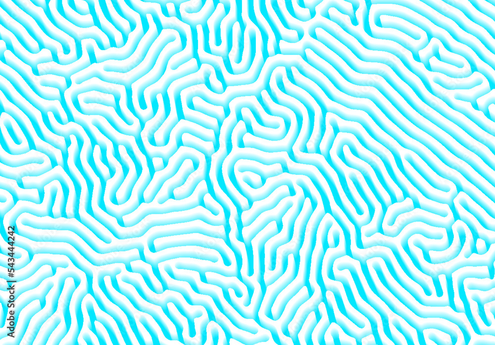Poster Abstract background with optical illusion generative pattern and vibrant fluid psychedelic colors with Christmas and winter holidays cold theme