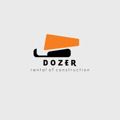dozer logo vector construction illustration for label brand company etc