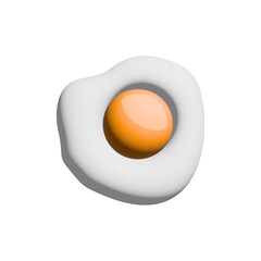 Fried egg 3d