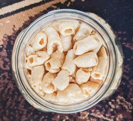 traditional local indonesian food. macaroni. a fried snack