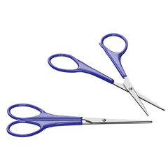 3d rendering illustration of small scissors