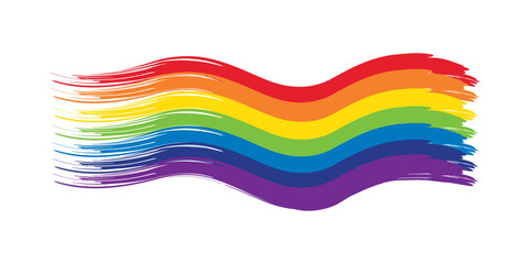 watercolor colorful rainbow isolated on white background