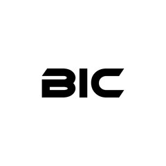 BIC letter logo design with white background in illustrator, vector logo modern alphabet font overlap style. calligraphy designs for logo, Poster, Invitation, etc.