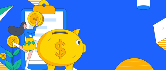 Internet finance financial management investment flat vector concept operation illustration
