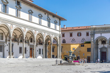 Piazza della Santissima Annunziata, à Florence, Italie