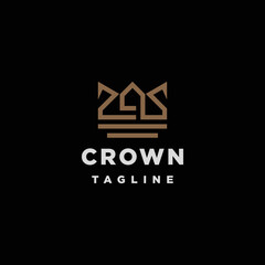 Crown logo design vector template