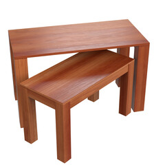 3d rendering illustration of a couple of small side tables