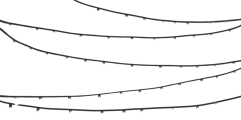 decorative twinkling lights for christmas, for the christmas tree. which is isolated on a transparent background png