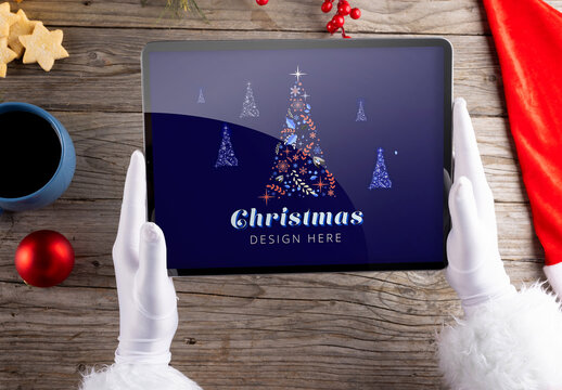 Christmas Tablet Screen Mockup