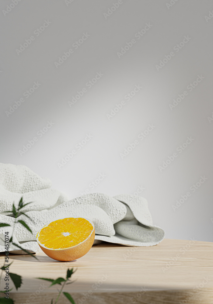 Poster 3d background products display podium scene. background 3d rendering with podium. stand to show cosmetic products. Stage showcase on pedestal display white studio. 3d rendering illustration