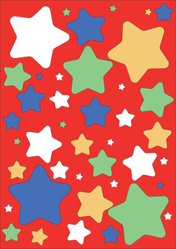 Christmas stars seamless pattern. Vector illustration