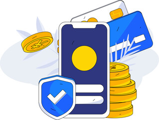 Internet finance financial management investment flat vector concept operation illustration
