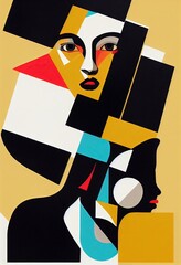 Abstract portraits of Woman