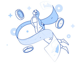 Internet finance financial management investment flat vector concept operation illustration
