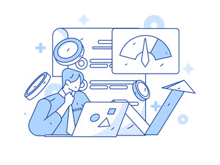 Internet finance financial management investment flat vector concept operation illustration
