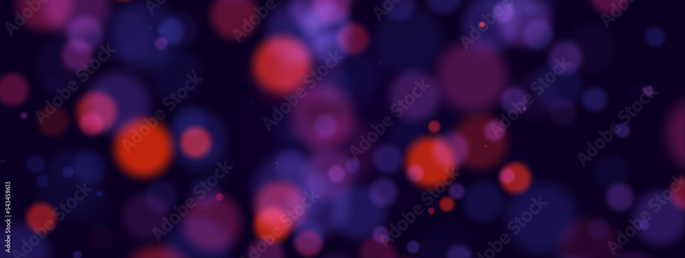 Wall mural abstract colorful bokeh light banner background - bokeh background