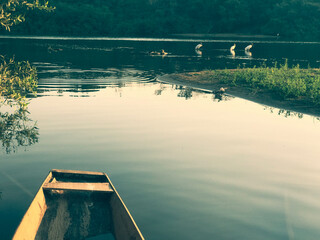 boat on the lake