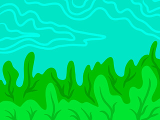 blue sky and grass aesthetic background colorfull illustration wallpaper pattern clouds