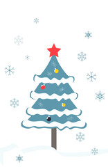 christmas gift tags with christmas tree