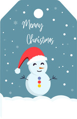 christmas gift tags snowman in poop