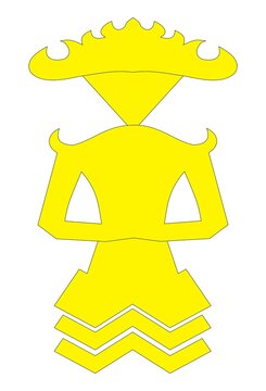 Siger Lampung bride vector in yellow color