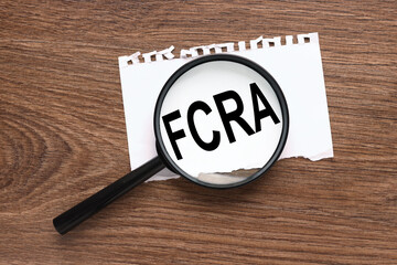 FCRA text on a sticker under a magnifying glass