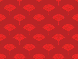chinese new year traditional background zodiac japanese vector pattern seamless rich  red lunar cny