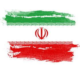 Iran Flagge kreativ, Land, islamische Revolution, Symbol, Fahne, Wasserfarben Optik