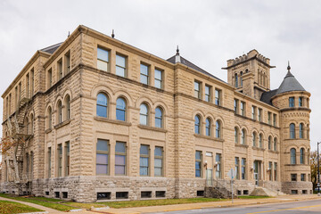 Fototapeta na wymiar Overcast view of the Springfield Historic City Hall