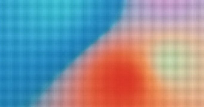 Gradient pixel background with CRT monitor effect. Colorful blurred gradient abstract moving background. Infrared background. 4K 4096x2160