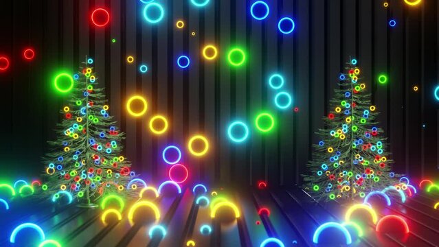 Abstract background with glowing lights, christmas tree lights , holiday lights background