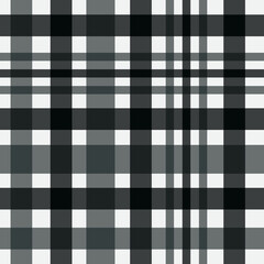 Pastel Vector background of textile ornament. Black, gray Plaid Pattern seamless pattern, tartan, wallpaper, gingham, check, abstract, tablecloth, blanket. Flat fabric design.