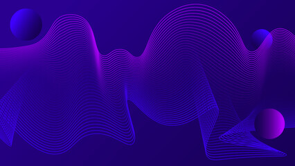 Dark abstract wave  background , flow line digital technology backgrounds.