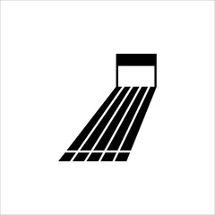 Athletic stadium icon in simple style. running track icon. vector illustration on a white background