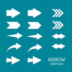 collection of arrows with sharp ends and rounded