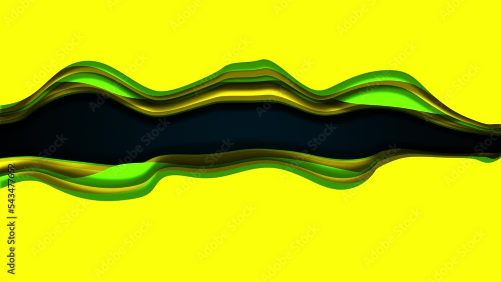 Poster shapes wave. computer generated 3d render