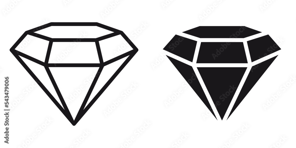 Poster ofvs213 outlinefilledvectorsign ofvs - diamond vector icon . isolated transparent . black outline an