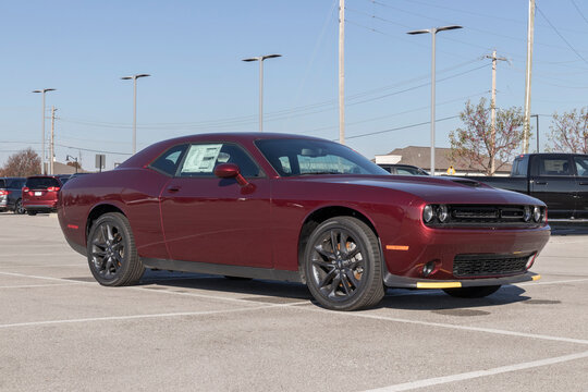 Dodge Challenger display. Stellantis offers the Challenger in SXT, GT, R/T, and SRT Hellcat models.
