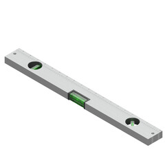 3d rendering illustration of a spirit level