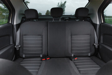 Back passenger seats. Car interior