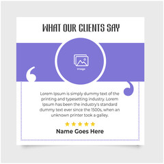 Creative Testimonial, Quote , Review, Feedback, Infographic Template, Label, Editable Vector Illustration 