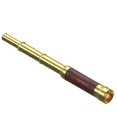 3d rendering illustration of a spyglass telescope