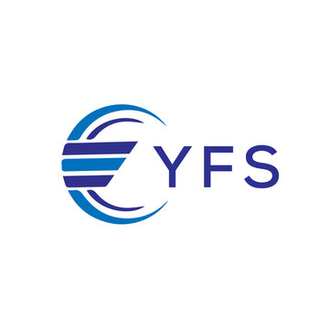YFS letter logo. YFS blue image on white background. YFS vector logo design for entrepreneur and business. YFS best icon.