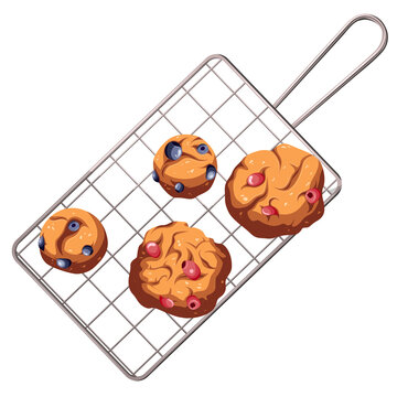 cookies on cooling rack clip art preview