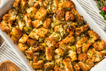 Homemade Thanksgiving Stuffing Dressing Casserole