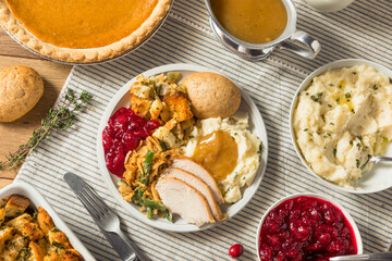 Homemade Thanksgiving Turkey Dinner