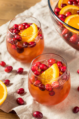 Boozy Refreshing Cranberry Christmas Punch