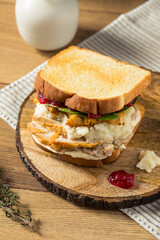 Homemade Thanksgiving Leftover Turkey Sandwich